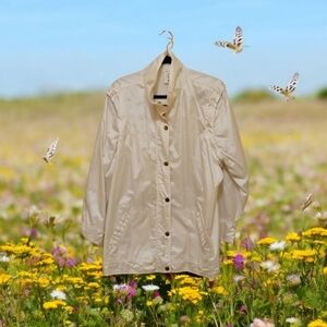 White Button-Up Jacket By ACTIVEOLOGY Size 1X Arms Zip Off For VEST